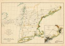 St. Croix and Hudson Rivers and Lake Ontario Chart 1882 New England
